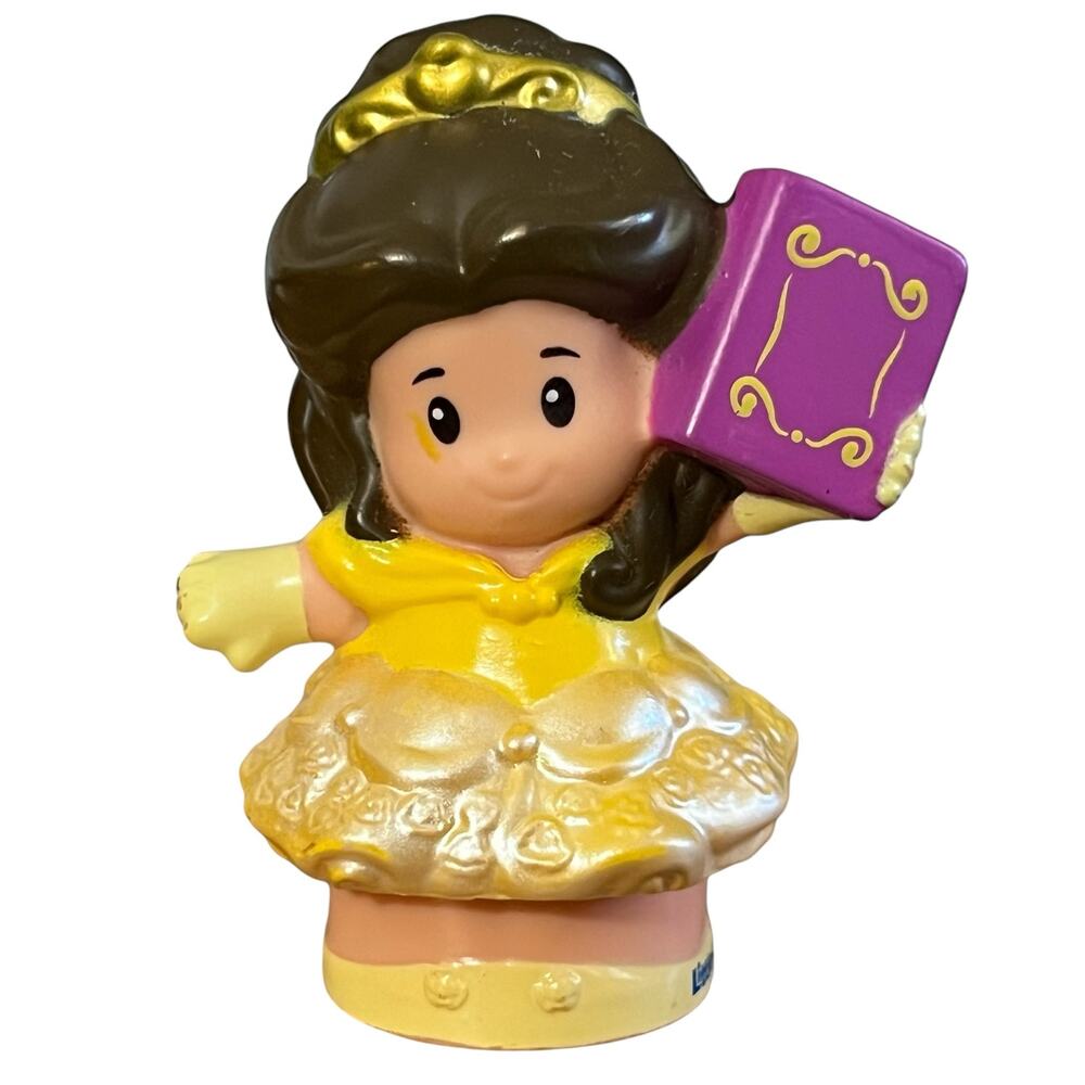 Fisher Price Little People Disney Princess Belle Beauty & the Beast holding Book